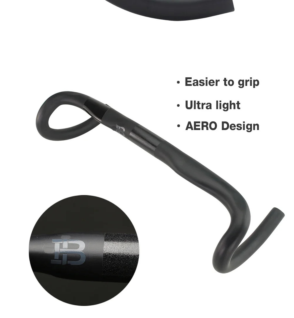 Full Carbon Road bike Handlebar Drop Bar Accessories 380mm 400mm 420mm 440mm