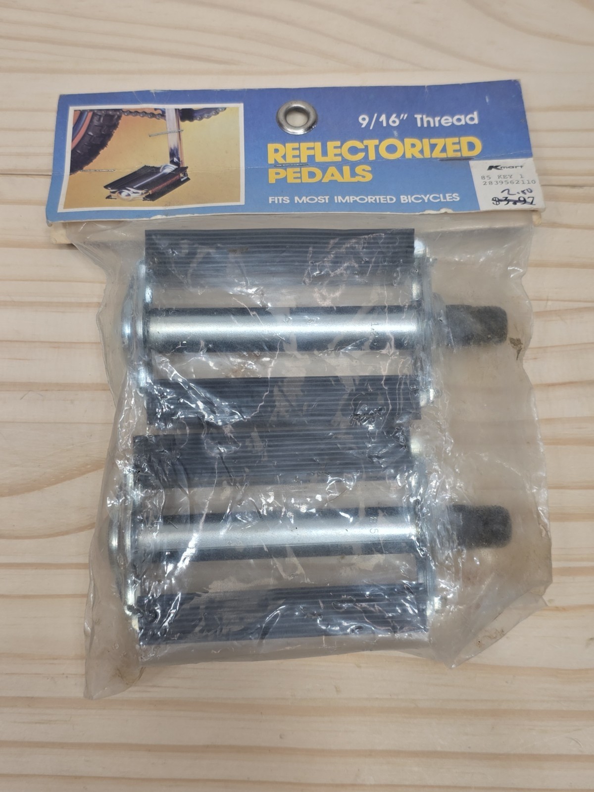 Vintage 9/16″ Thread Reflector Pedals Wald 7940 New in Package Made In USA Kmart
