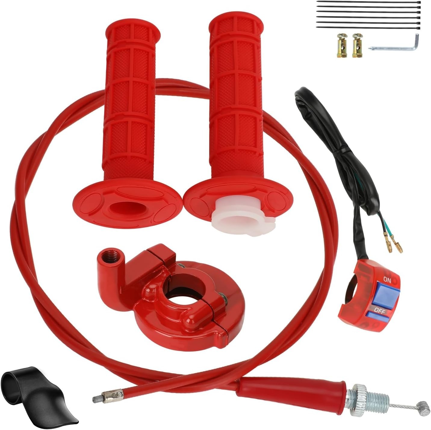7/8″ Modern Throttle Cable Assembly for Pit Dirt Bikes – Includes Switch & Grips