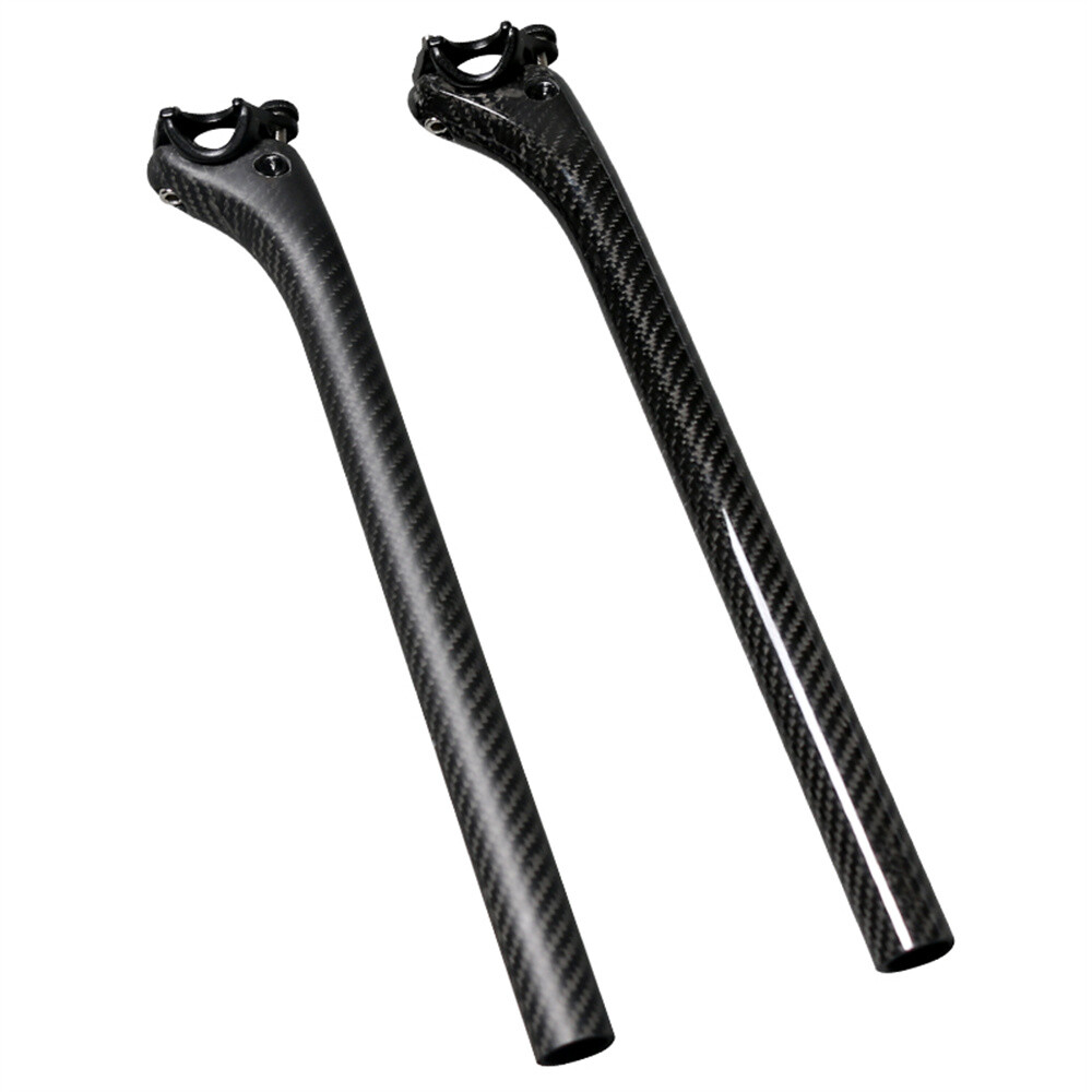 3K Carbon Fiber MTB Road bike Seatpost Bicycle Seat Tube 25.4-31.6mm 20 Offset
