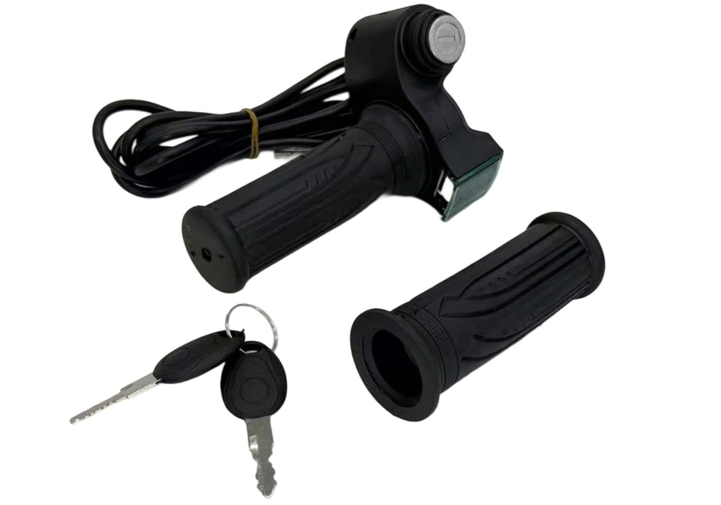 Universal E-Bike Throttle Grip 12V-84V with LCD Display & Key Lock for Scooter/M