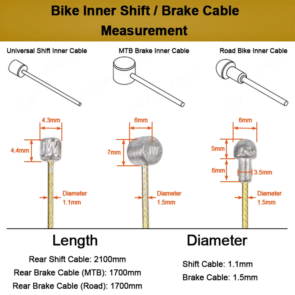 Bike Shifter Brake Cables MTB Road Bike Front Rear Derailleur Shift Cable Brake
