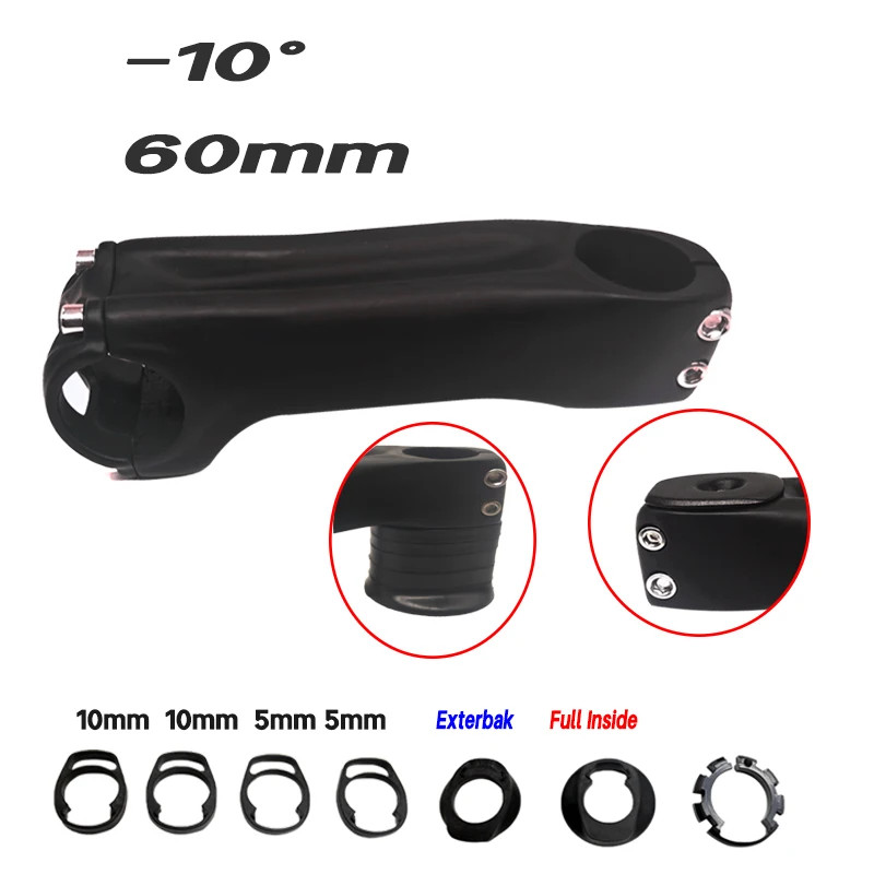 -17°/-10° Mtb Road Bike Full Carbon Stem 60-120MM Fork 28.6mm Handlebar 31.8mm