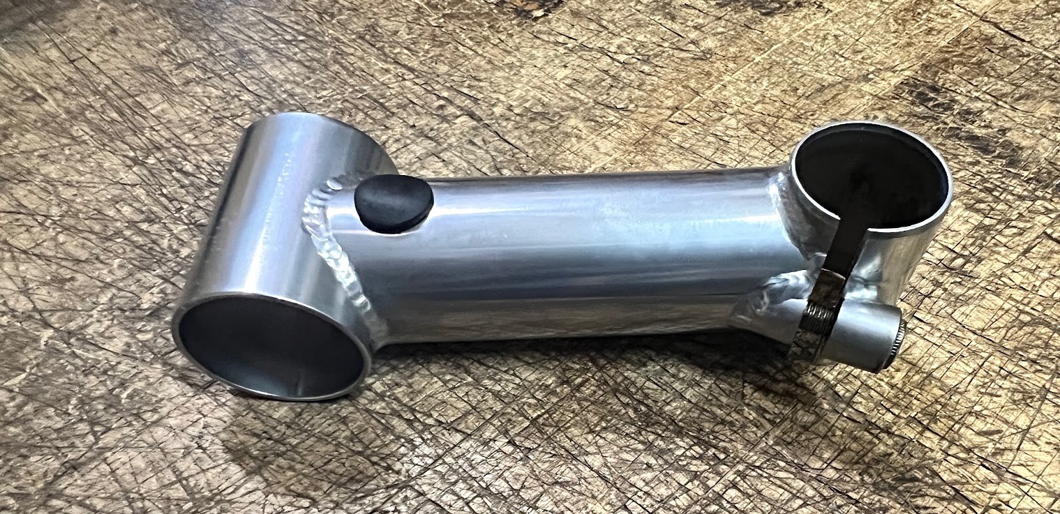 Threadless 1 1/4 Stem for Vintage MTB / Tandem – 110mm Length / 3* Rise – NEW
