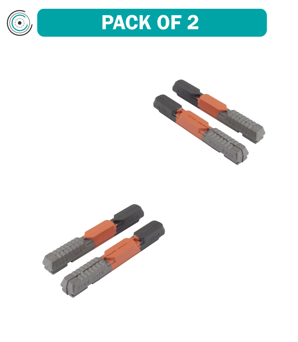 Pack of 2 Koolstop V-Brake Pad Inserts Triple