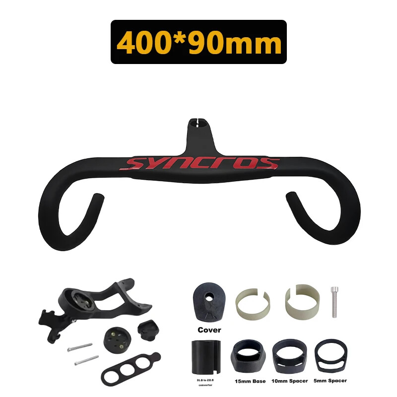 Road Bicycle Carbon Handlebar Integrated Drop Bar 28.6mm 31.8mmm 380-430mm