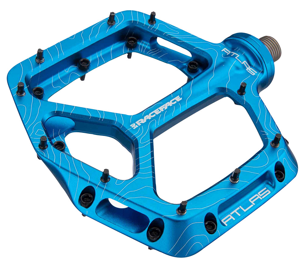 Race Face Atlas Mountain Bike Pedals. Blue. NEW 2022 VERSION! Lifetime warranty!