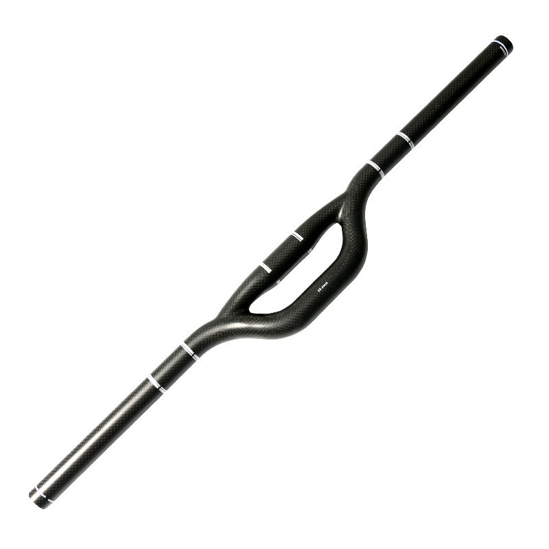 3K Full Carbon Bicycle Handlebars MTB Folding Bike Rise Bar 25.4/31.8*420-740mm