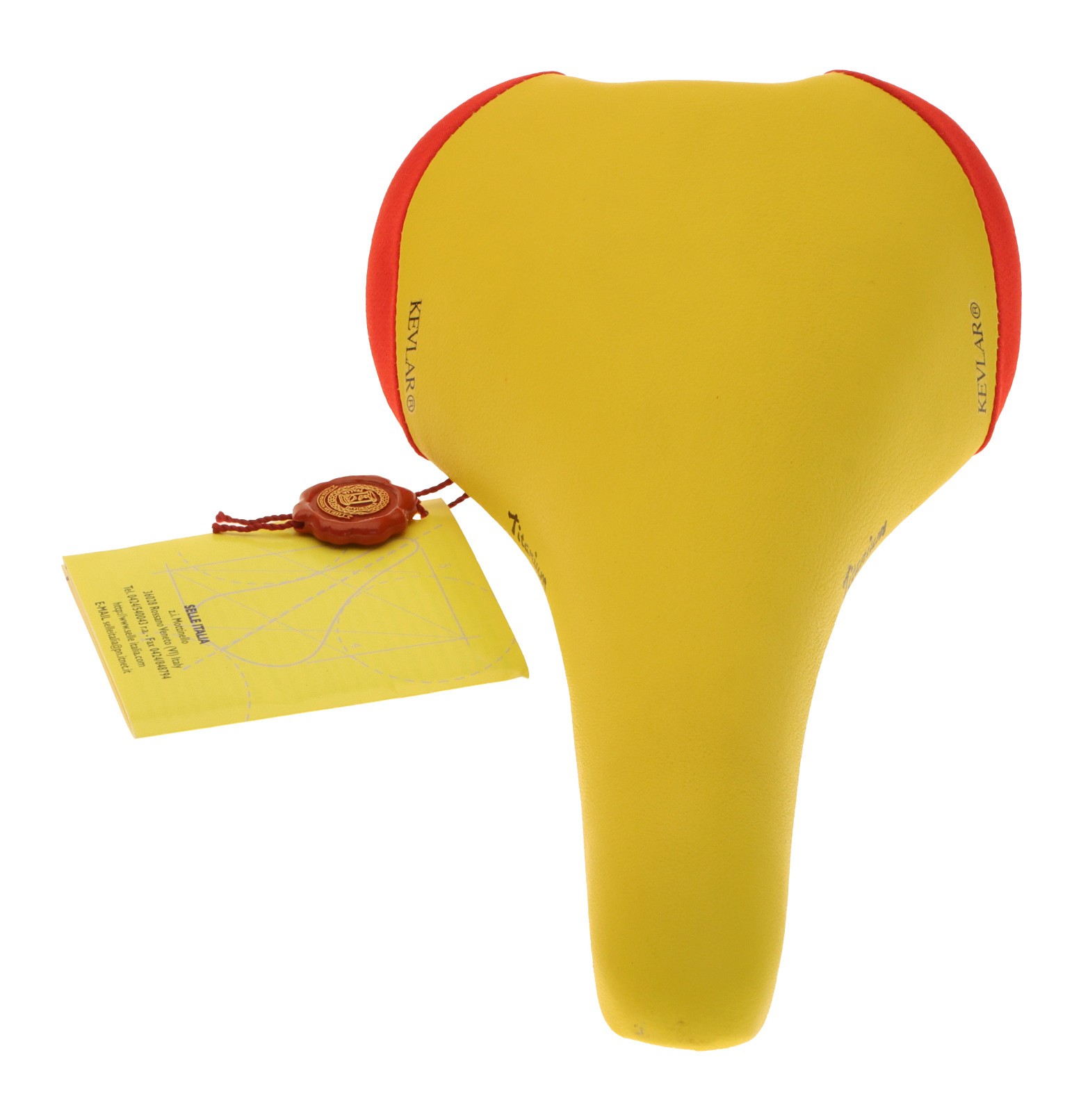 Selle Italia Flite Saddle Titanium Rails Yellow Made With Kevlar (R) NIB NOS NEW