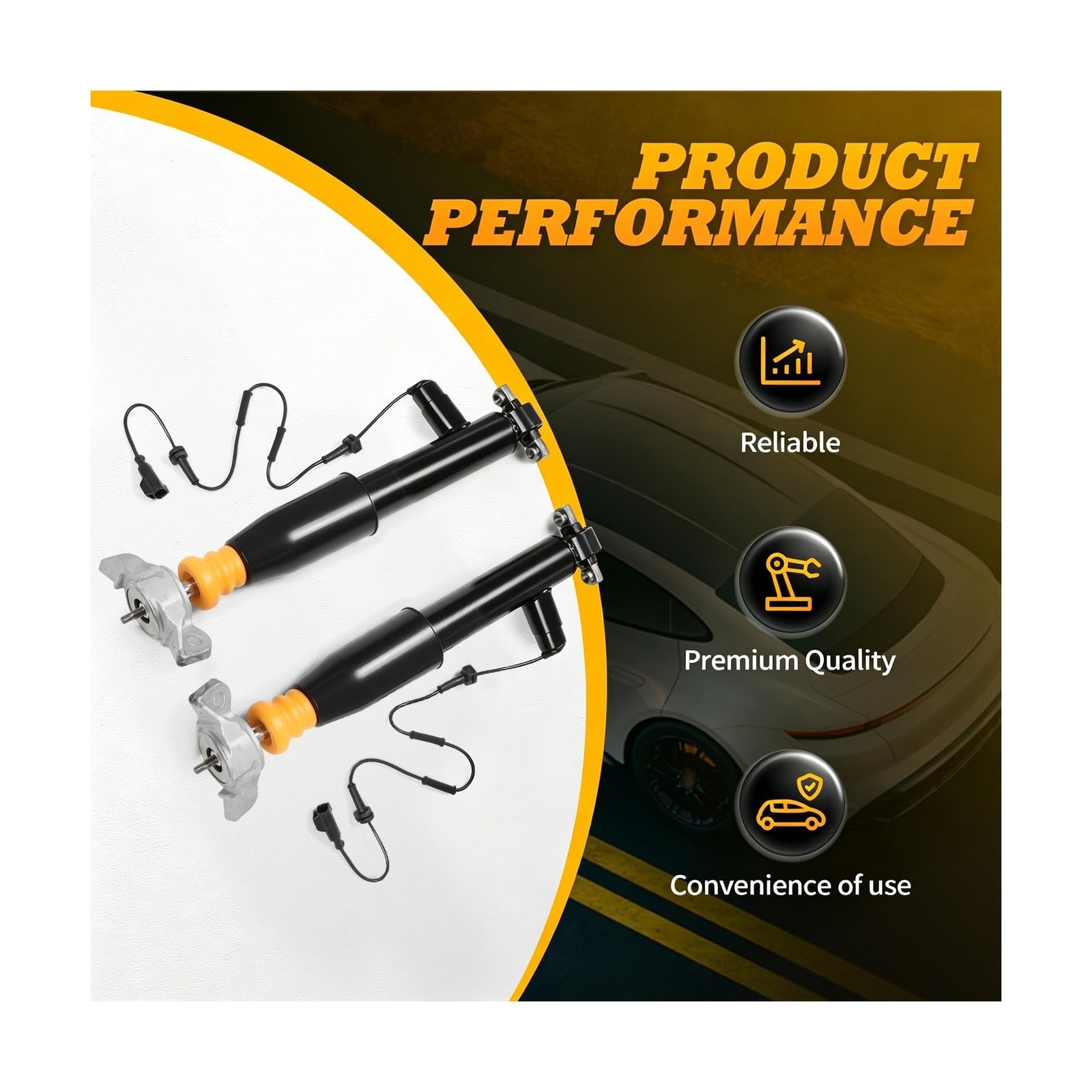 EG9Z18125B Pair Rear Shock Absorbers and Struts Assembly Compatible with MKZ …