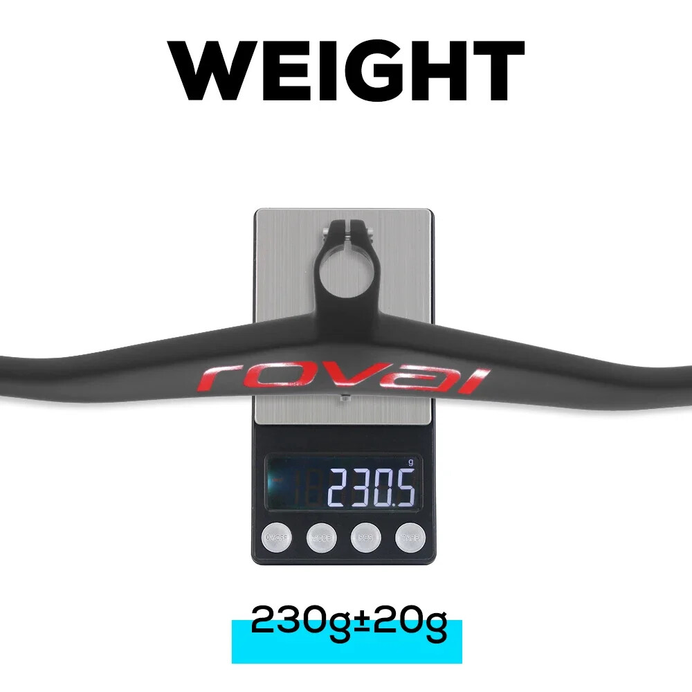 UD Matte Carbon Integrated MTB Bicycle Handlebars Cockpit 0 Degree with Stems