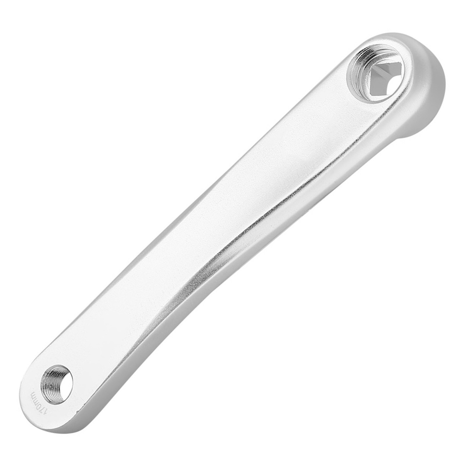 170mm Bike Aluminum Alloy Left Single Chain Crank Arm (Silver Rhombic Hole)