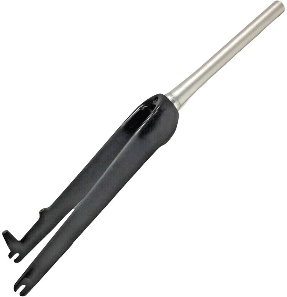 RHR Carbon‑Alloy Gravel Road Fork 700C Tapered Post Mount QR 9×100 Matte Black