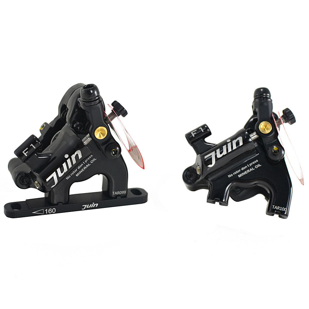 JUIN TECH F1 Hydraulic Flat mount Road CX Disc Brake set 160mm w/ Rotor ,Black