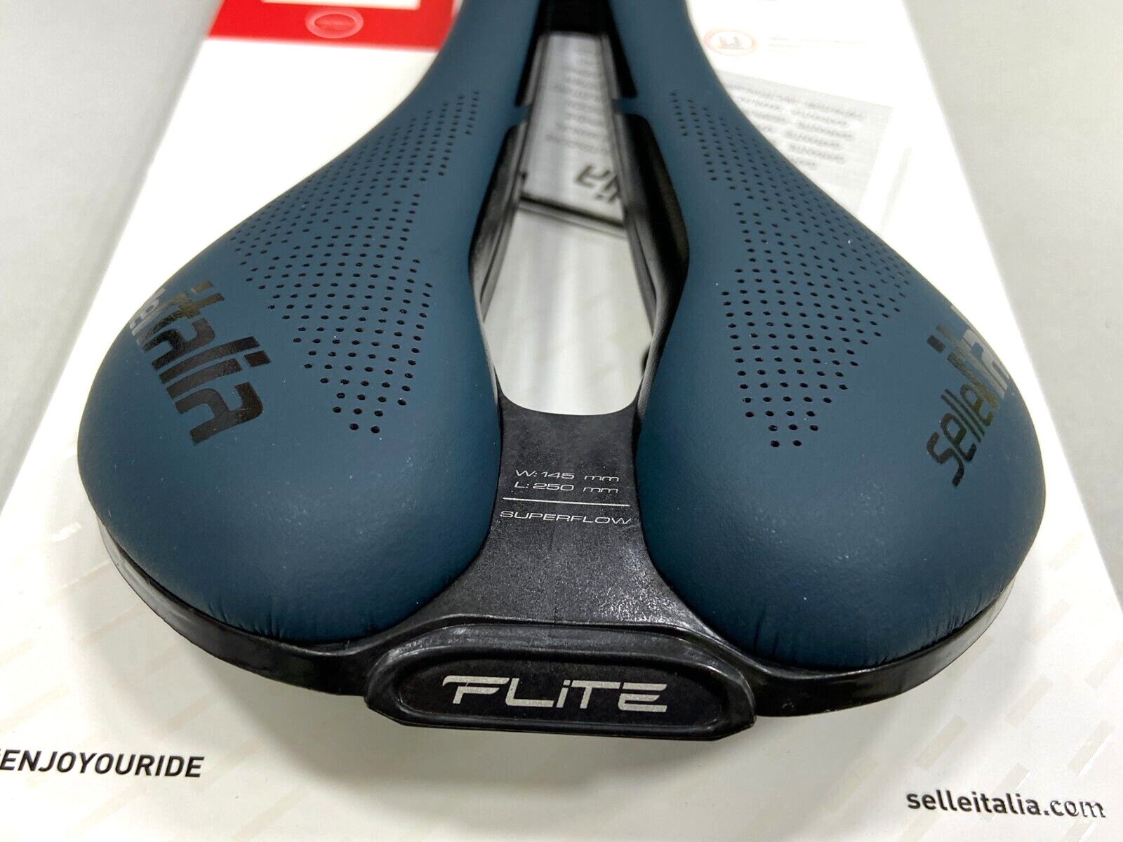 Selle Italia Flite Boost Gravel Ti316 Superflow L3(145x250mm) Saddle Blue Granit