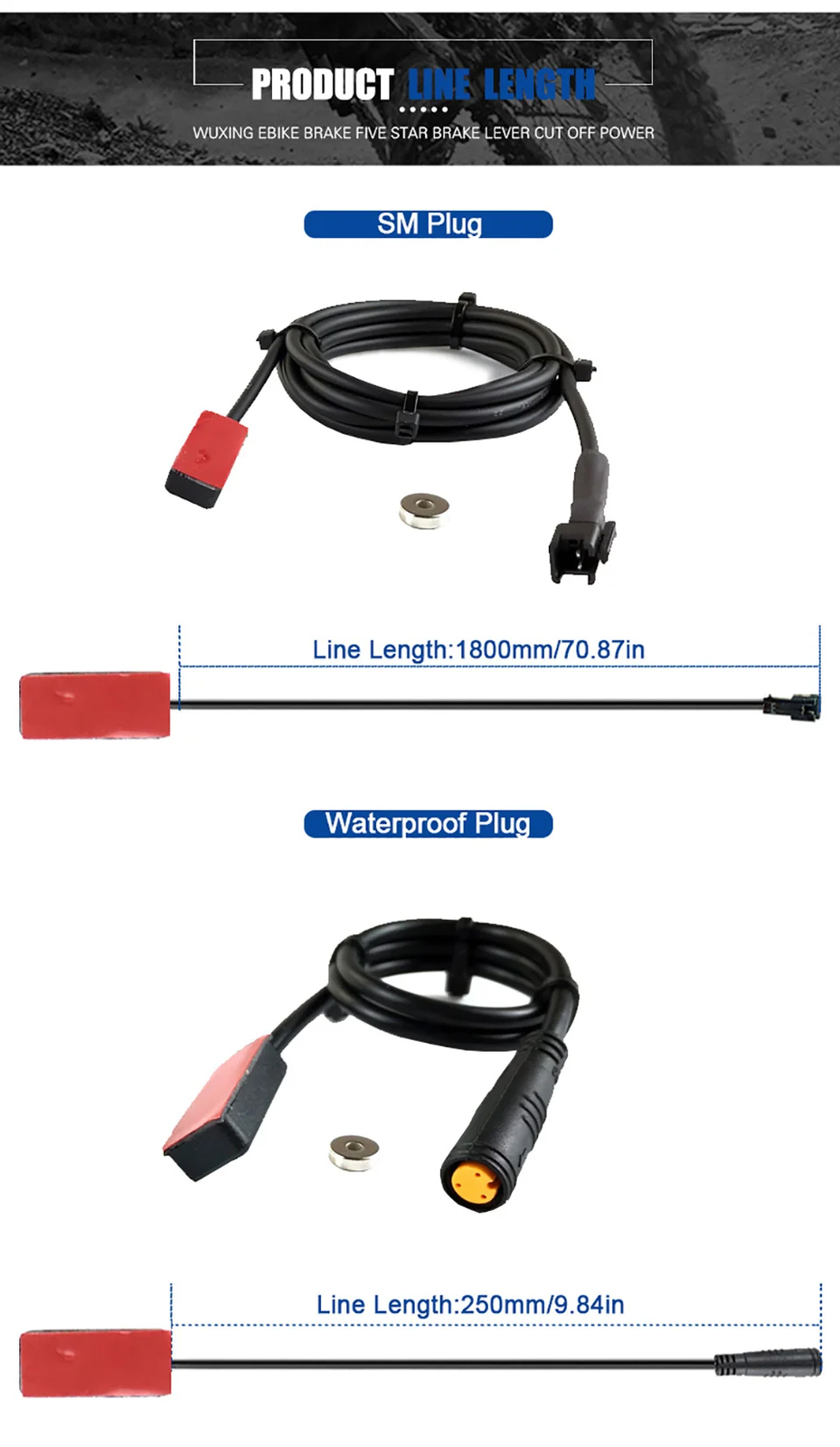 E-bike Brake Sensor Cable Hydraulic Brake Cut Off Power Hydraulic Brake Sensor