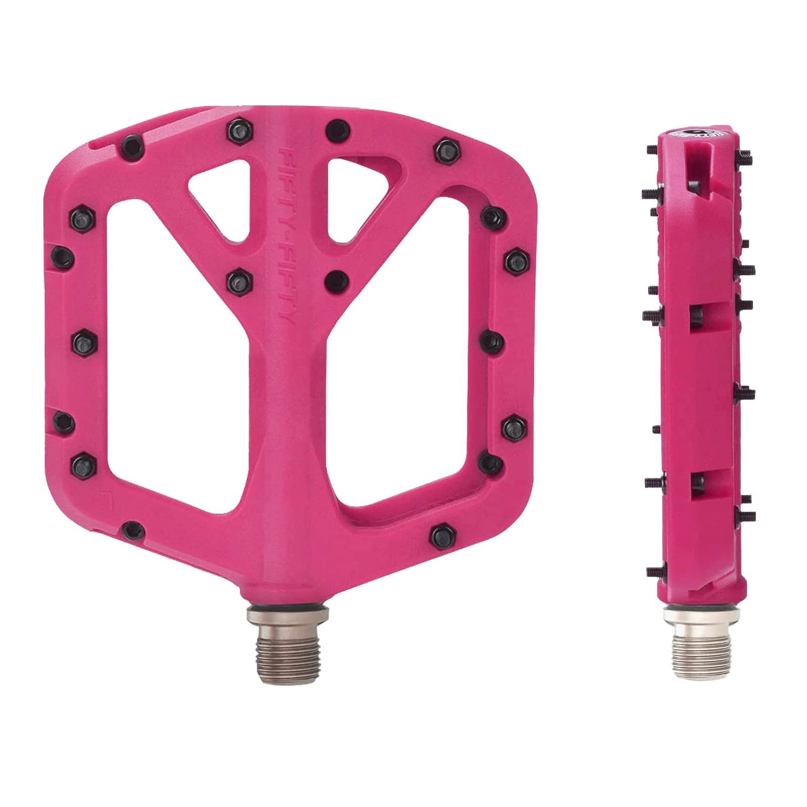 FIFTY-FIFTY Mountain Bike Pedals, Non-Slip MTB Nylon Composite, 9/16″ Bicycle…