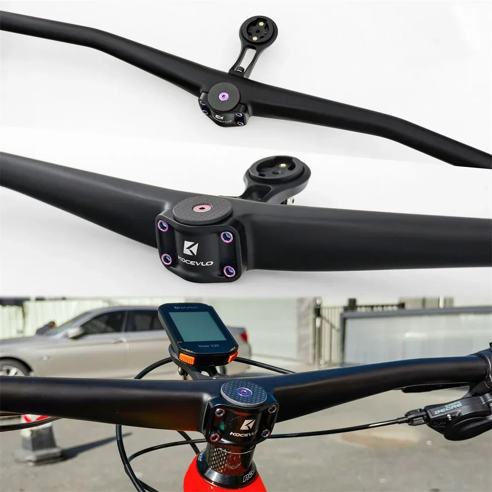 Carbon AM MTB Handlebar Mountain Bike Integrated Handlebar with Computer Mount