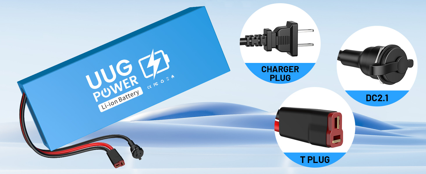 UUG 48V 10Ah Ebike Battery Lithium F o 100W-750W Motor BMS 30A 10s4p