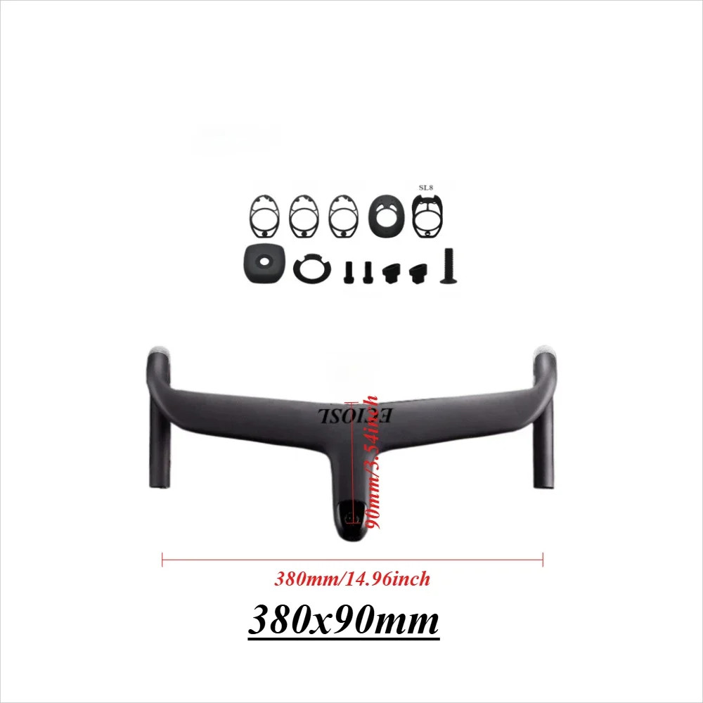 Carbon Internal Cable Routing Di2 Cockpit Handlebar and Stem for Road Bicycle