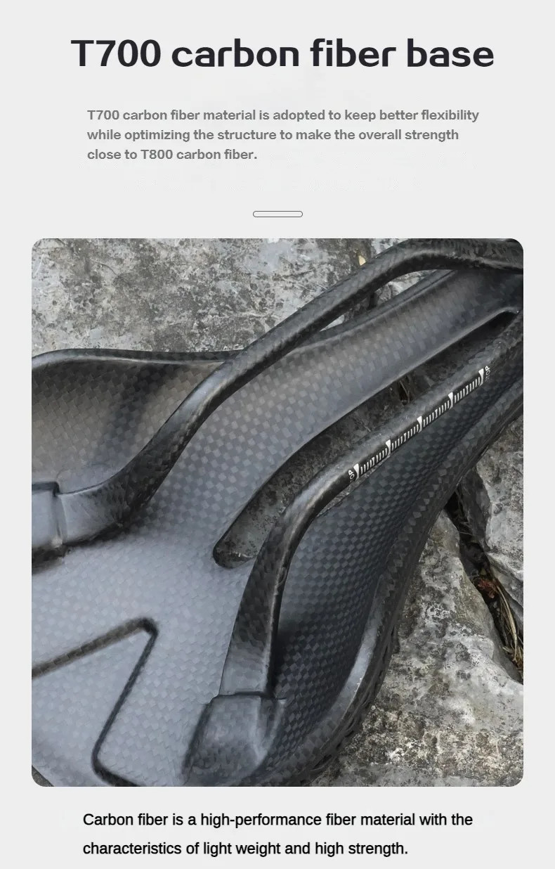 159g 3D Printed Bicycle Saddle Carbon Hollow Comfortable Breathable Bike Seat