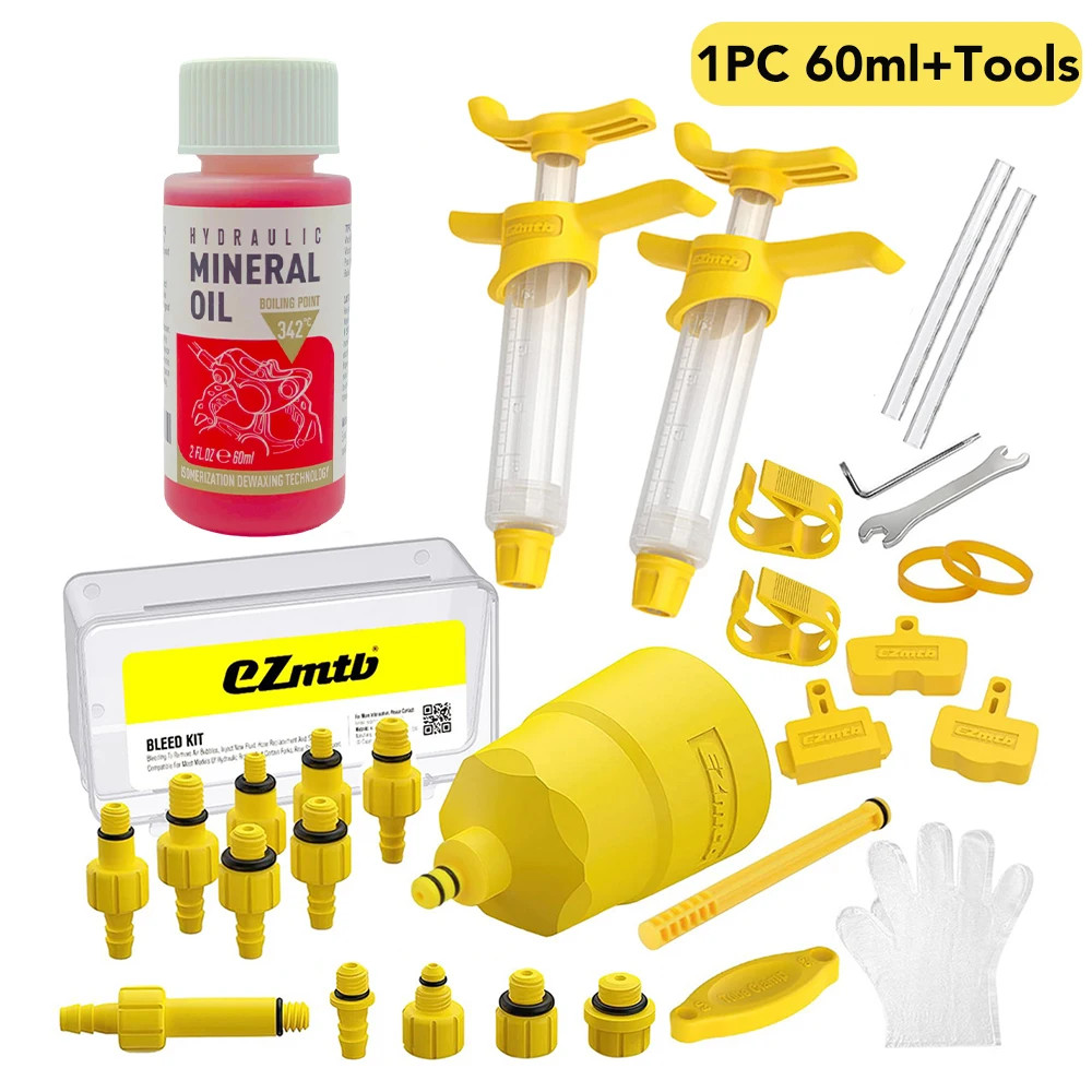 60ml Bike Hydraulic Brake Mineral Oil Bleed Kit Shimano Tektro SRAM Nutt MTB
