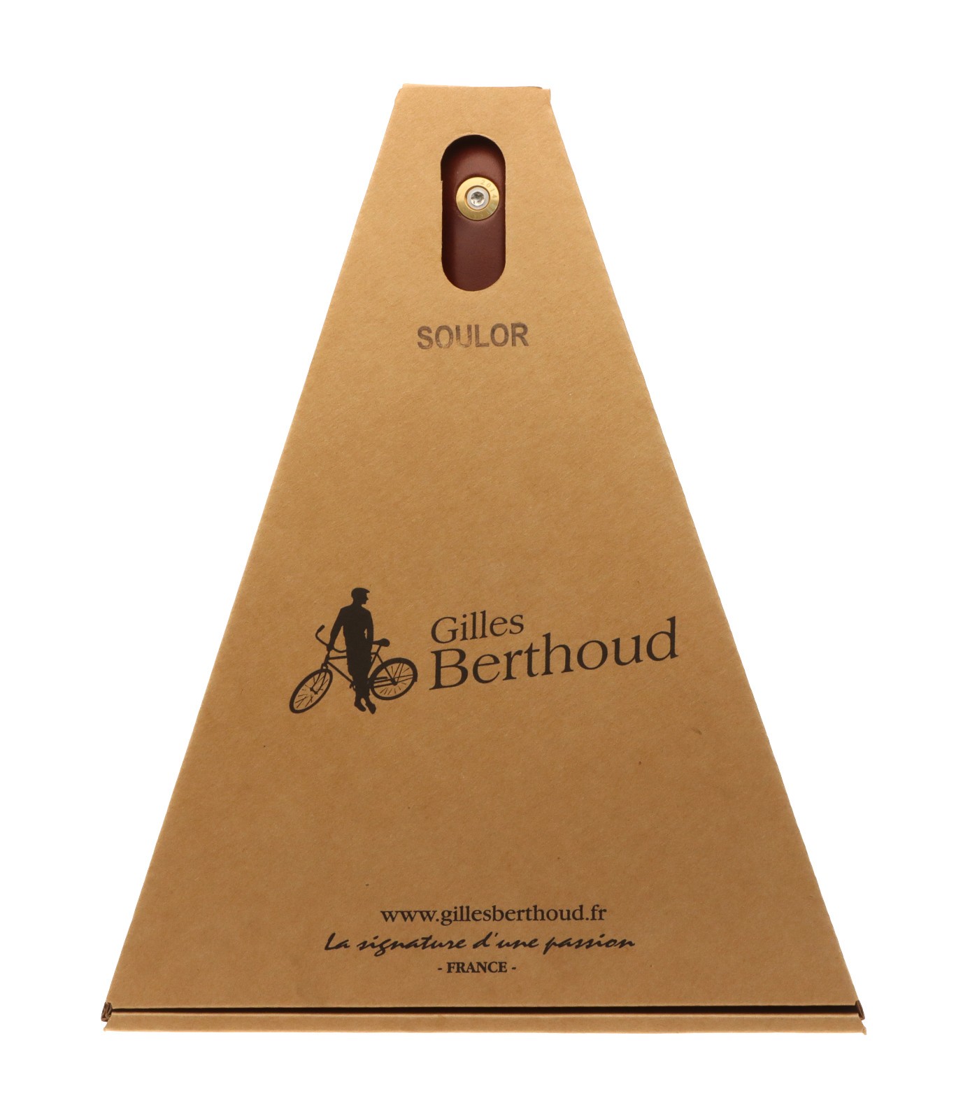 Gilles Berthoud Soulor Saddle Steel Rails Hard Leather Cover Brown NEW NOS NIB