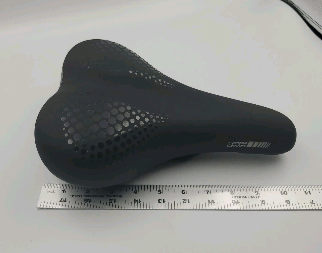 Delta Comfort Memory Foam Saddle Shock-Absorbing Steel Rails Black Preowned