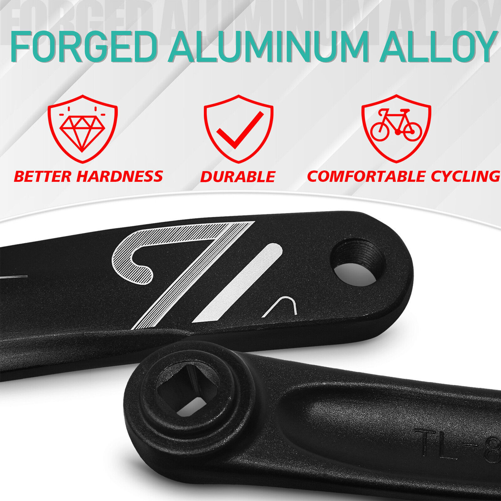 Mountain Bike Left Hand Taper Crank Arm 152/170/175mm Round hole Diamond/Spline