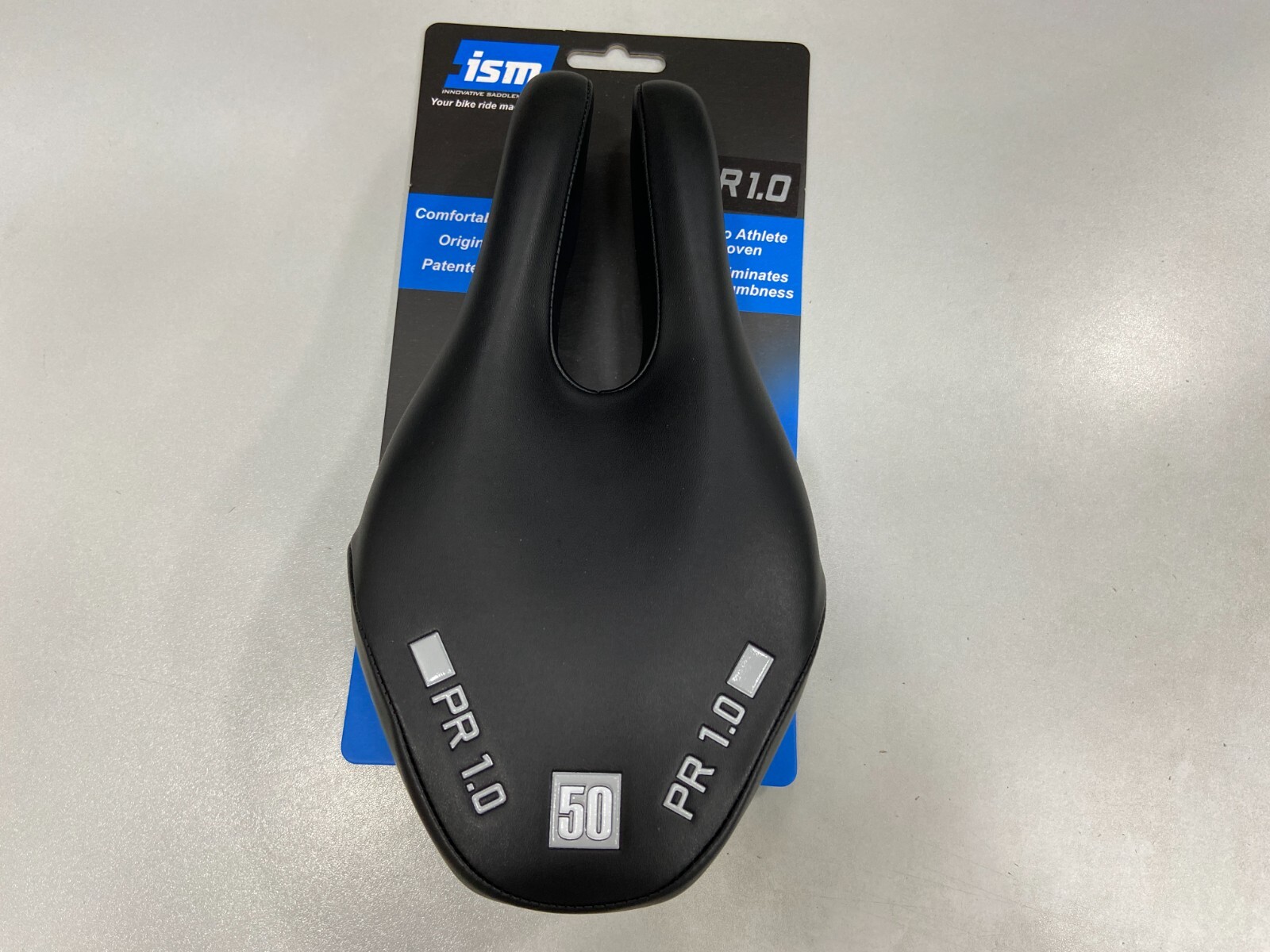 ISM PR 1.0 130x245mm 50 Padding Steel Rail Bicycle Saddle (Black)