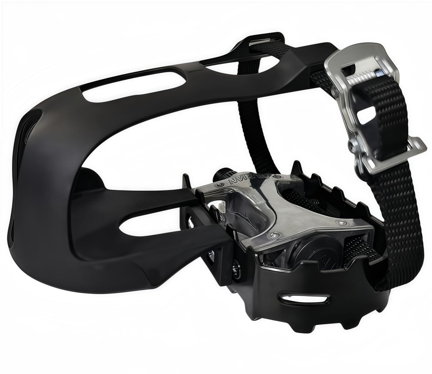 Pro-Grade Spin Bike Pedals with Toe Clips & Adjustable Straps – 9/16″ Alloy Spin