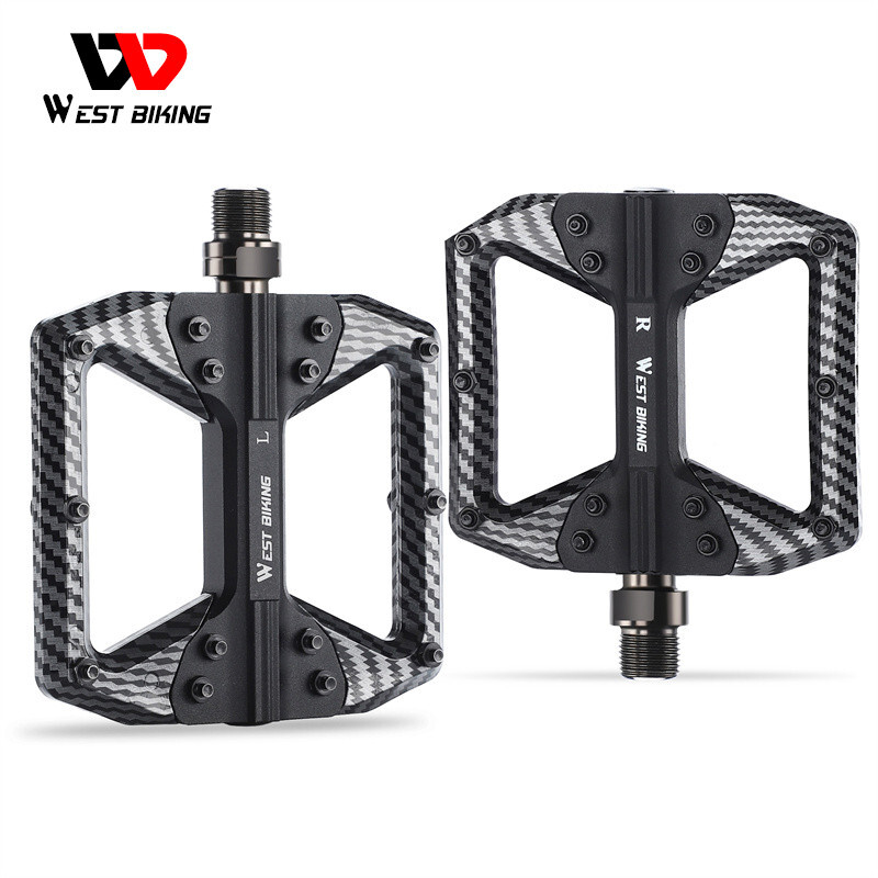 Aluminum Nylon Bicycle Pedals 3 Bearing Carbon Fiber Coating MTB Bike Pedals
