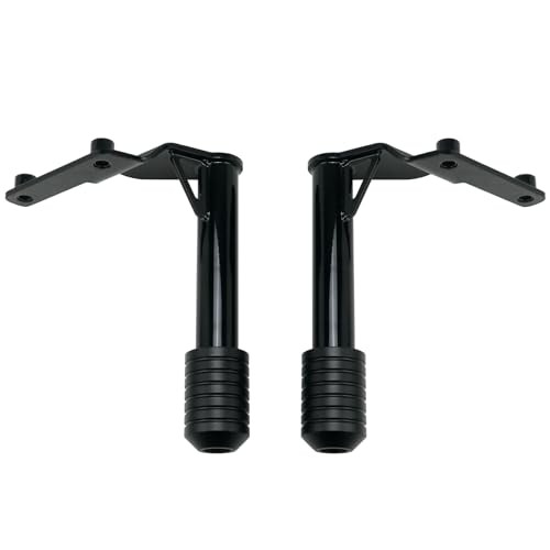 Softail Passenger Peg Crash Bars with CNC Slider End Gloss Black w/Black CNC