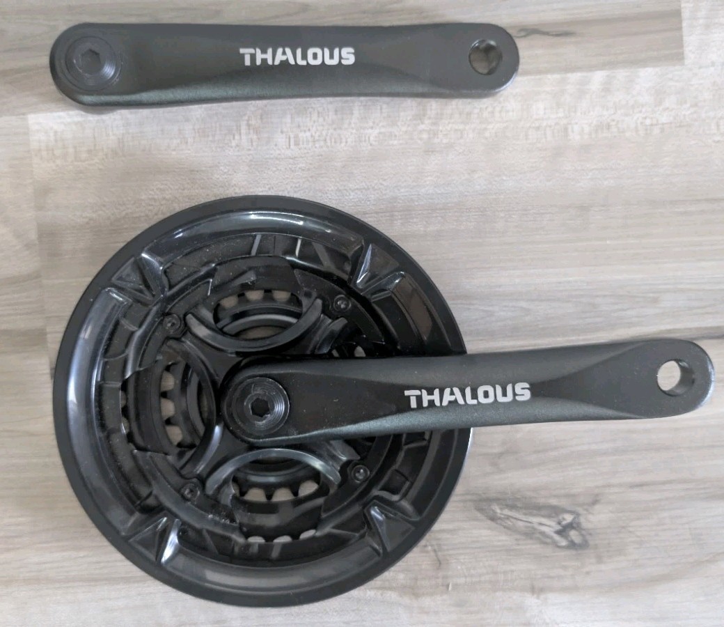 THALOUS Bicycle Crankset 6 7 8 Speed 42/34/24T Universal Square Crank Set 170MM