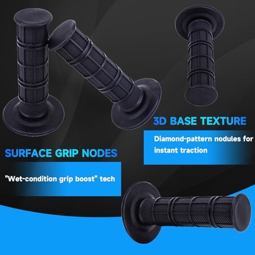 Dirt Bike Handlebar Grips 7/8″ Rubber Handle Grip Universal for Sur Ron black