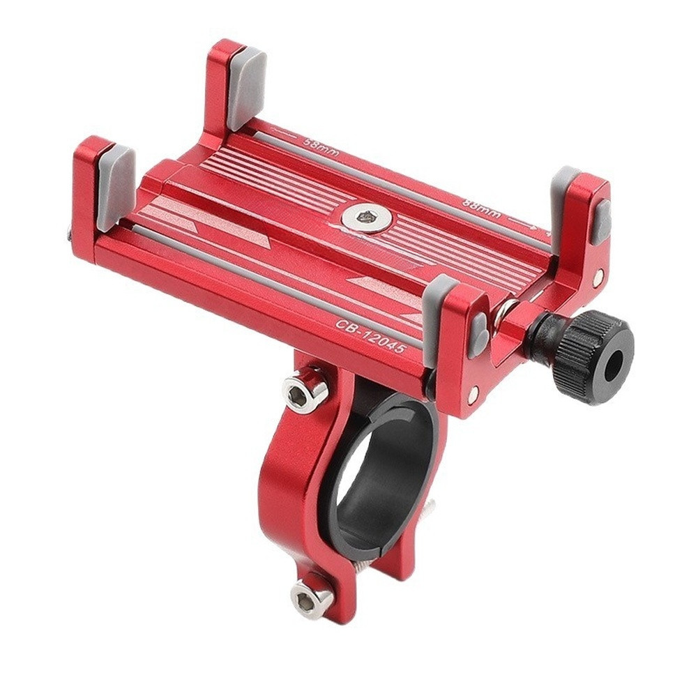 Motorcycle Handlebar Phone Holder Aluminum Alloy 4-Claw Lock 58-88mm Width