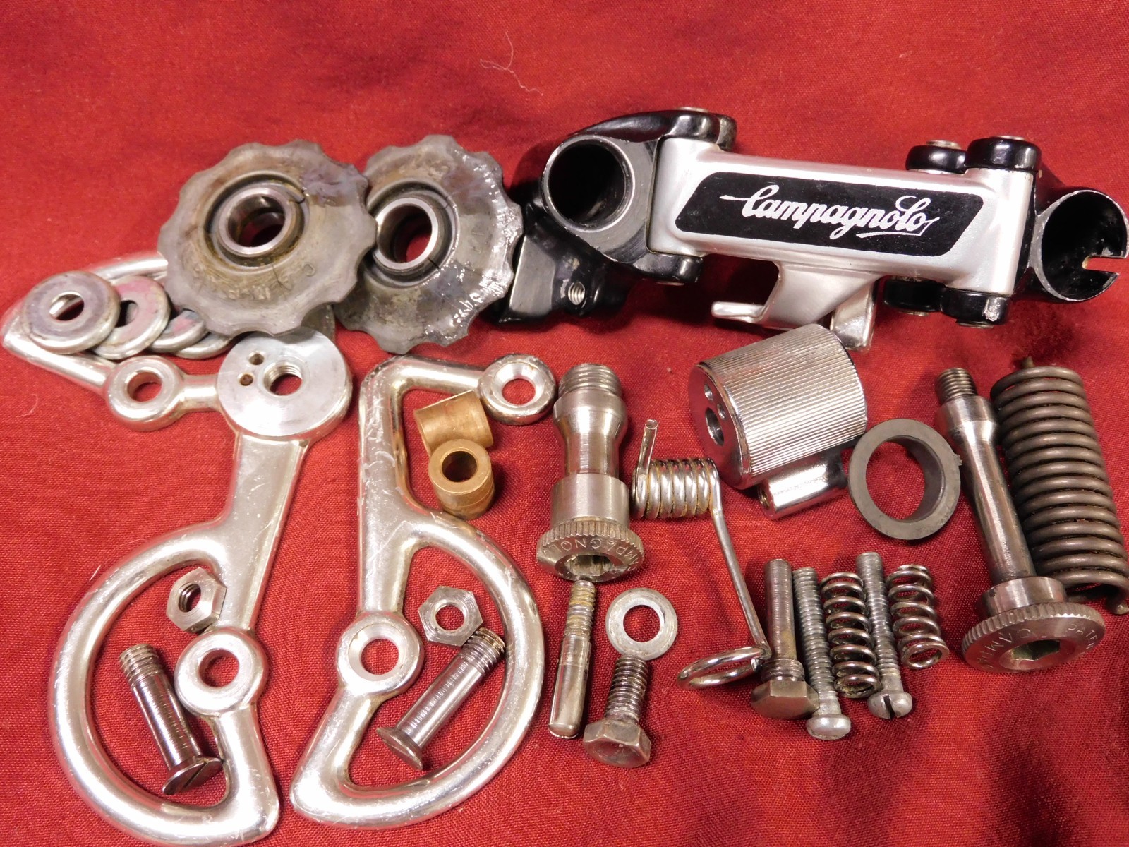 Vintage Pat. 81 Campagnolo 4001 Super Record Rear Derailleur w/ Titanium Bolts