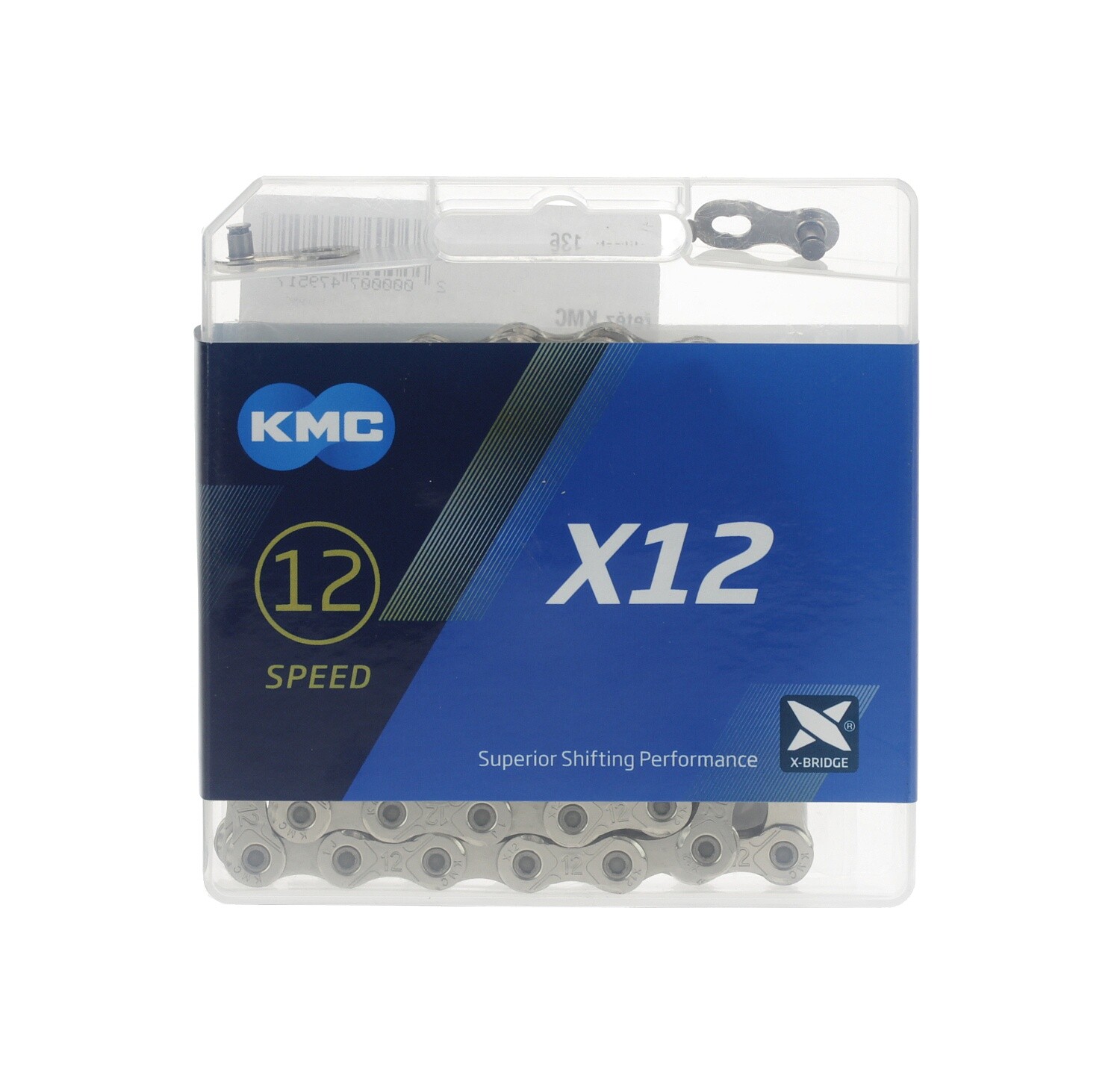 KMC X12 12-Speed Road / MTB Bike Chain Bulk 126L Silver fits SRAM Shimano Campy