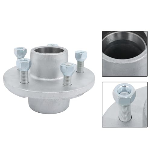 5 Lug 4.5Inch Galvanized Trailer Hub Kit for 3500lbs 1-1/16Inch to 1-3/8Inch