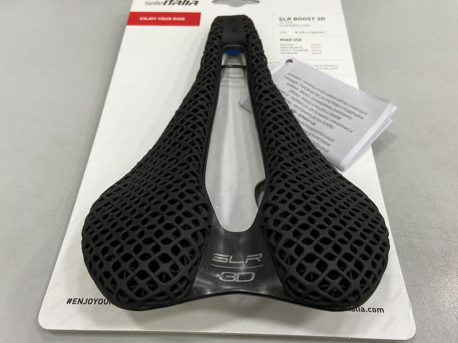 Selle Italia SLR Boost 3D Ti316 Superflow L3(145x248mm) Bicycle Saddle (Black)