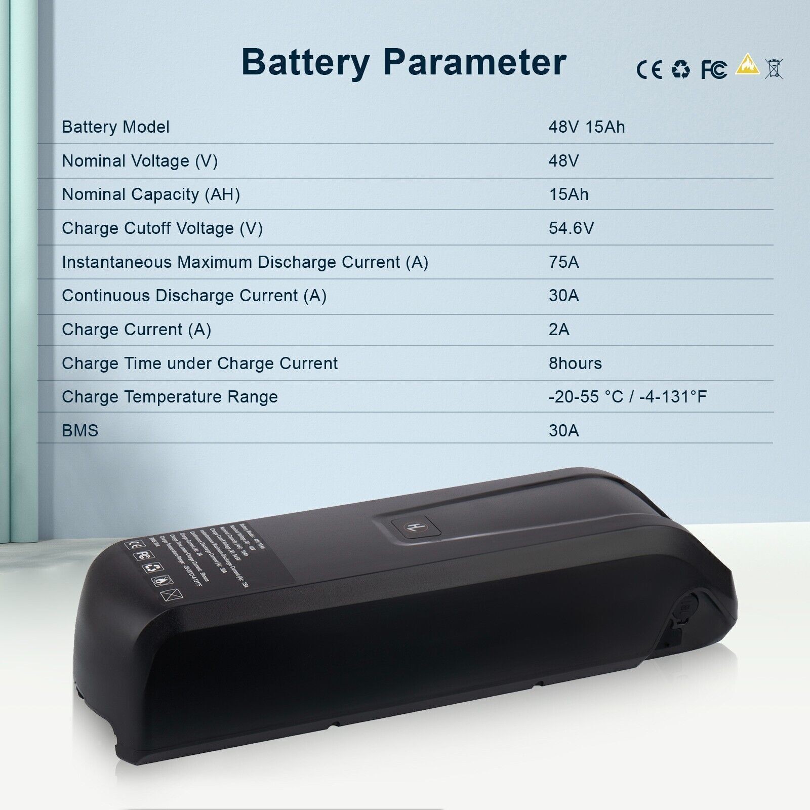 36V 48V 10Ah 15Ah 200W-1800W Electric Bicycle Lithium Ebike Battery 4Pin / 5Pin