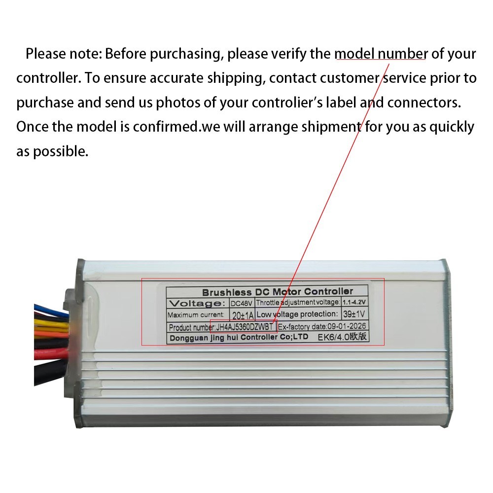Brushless Motor Controller JH4AJ5360DZWBT 48V 21A Electric Bike Conversion Kit