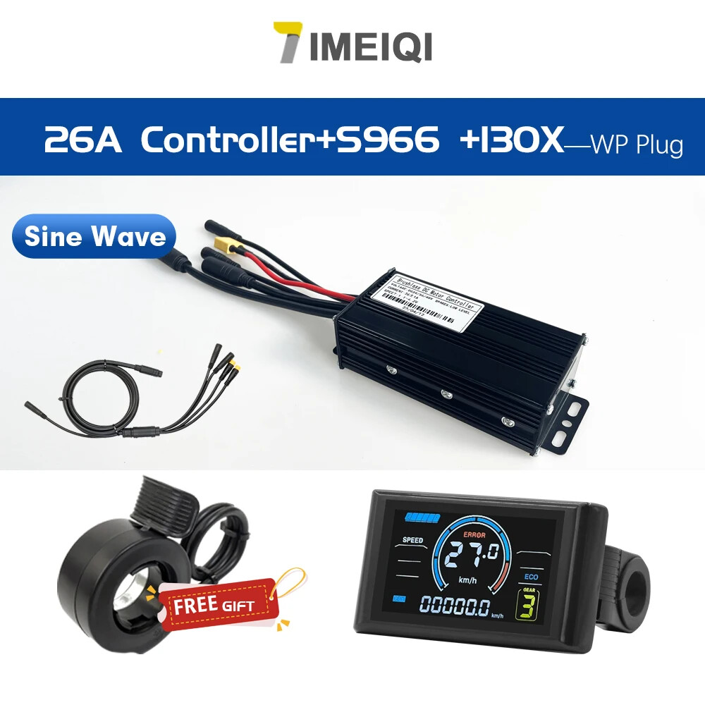 E-bike Sine Wave Waterproof Controller 17A 26A 30A for 250W-1000W Hub Motor
