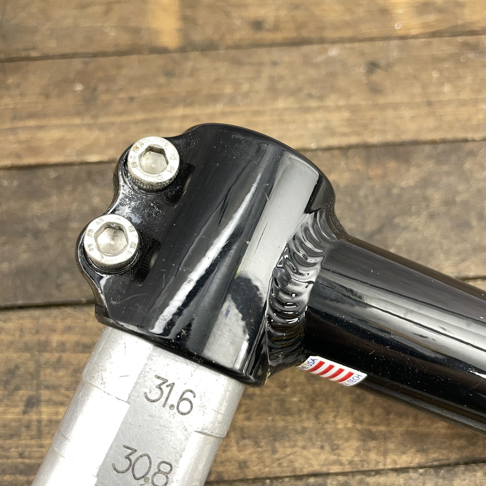 Vintage ControlTech Threadless Stem 1 1/4 in Threadless 130 mm Black USA 205g