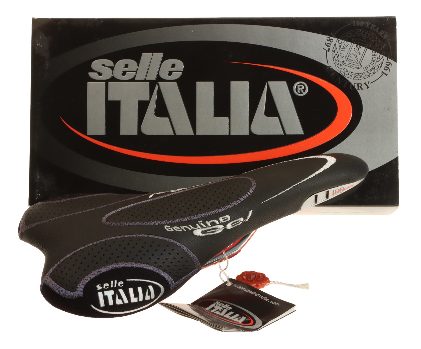 Selle Italia Genuine Gel Century 100 Saddle Forged Rails 7×9 Black NIB NOS NEW