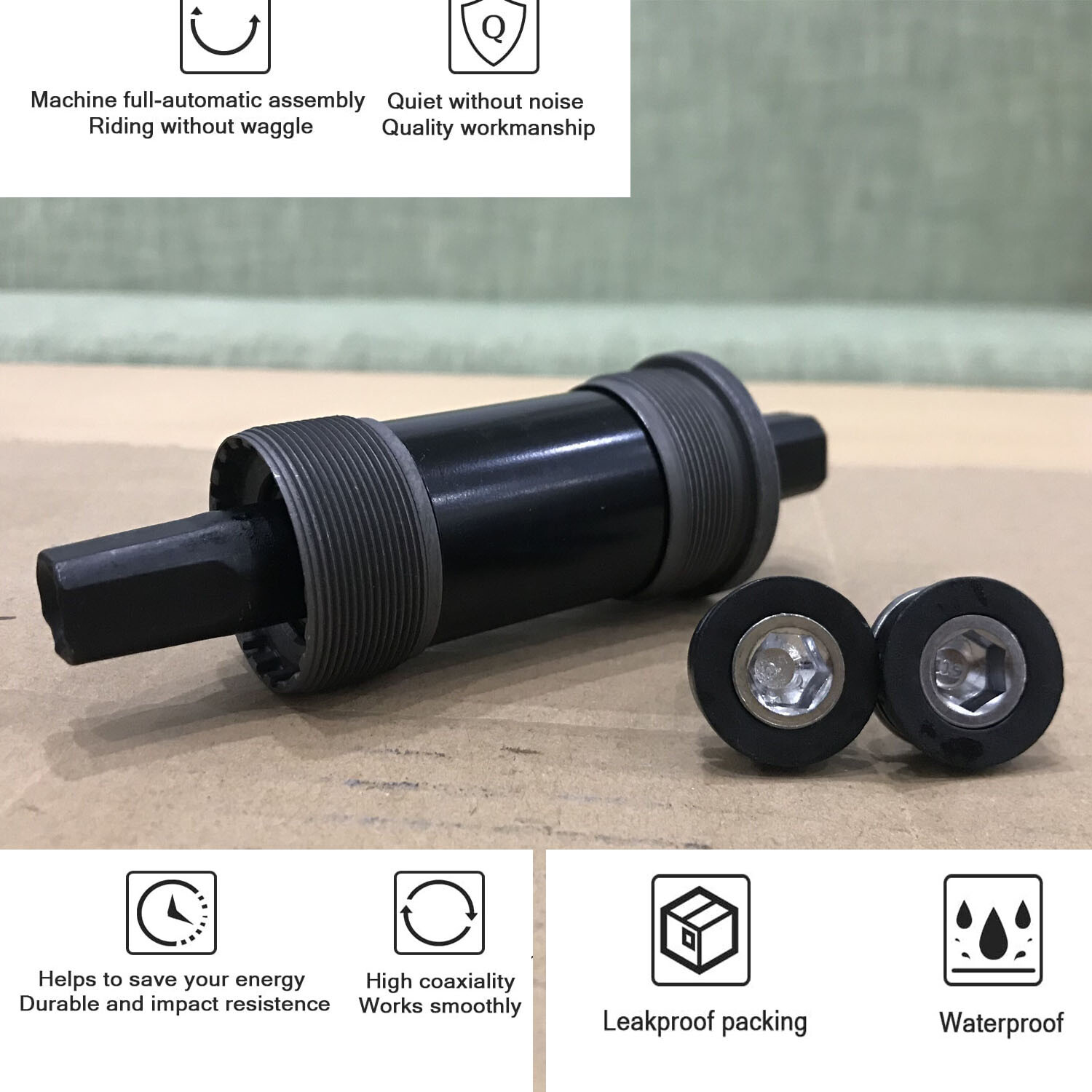CDHPOWER English Square BB Bike Bottom Bracket Set,Square Taper, Mountain Bike