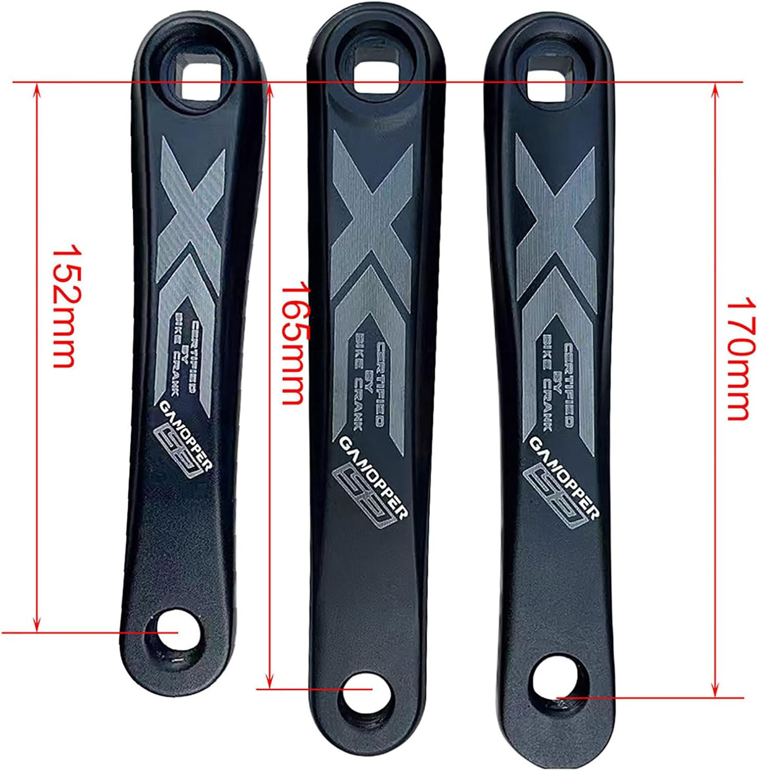 6 7 8 Speed Triple Crankset 152Mm 165Mm 170Mm