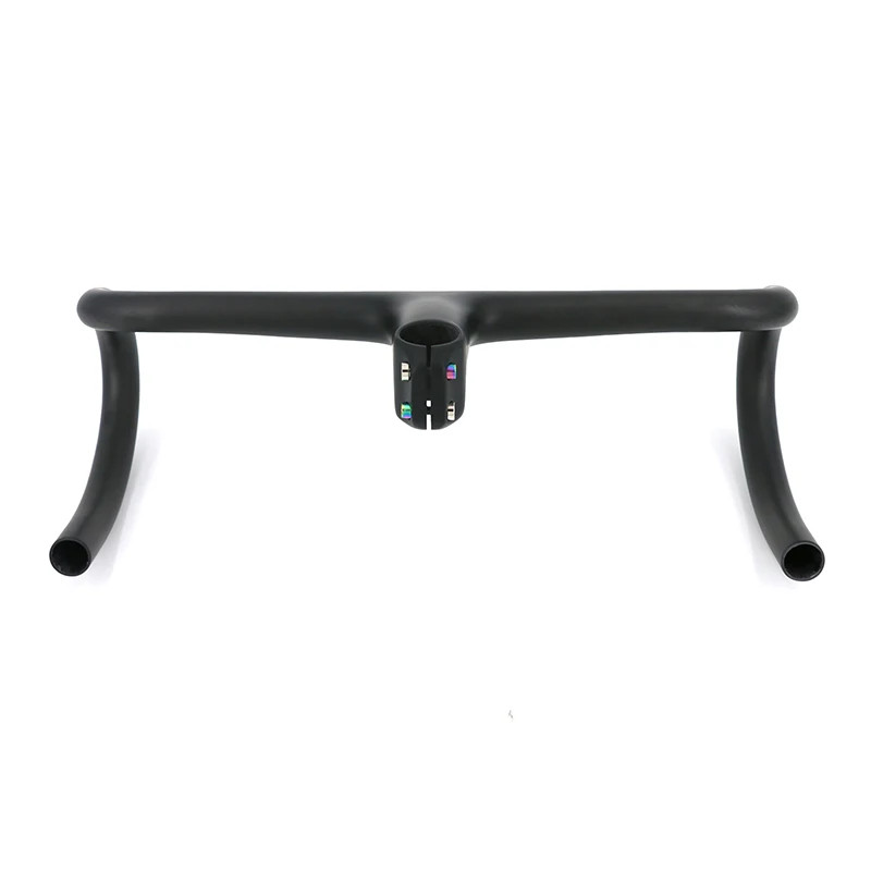 Racing Road Bike Matte Full Carbon Stem Integrated Drop Bar 380 400 420 440mm