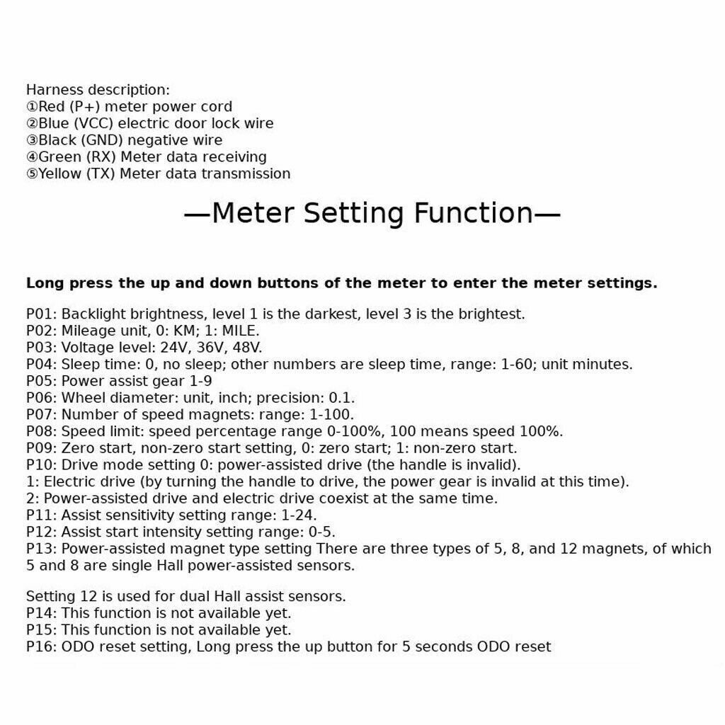 E-bike SW900 LCD Display Meter Control Panel 24/36/48V Electric Bicycle Scooter