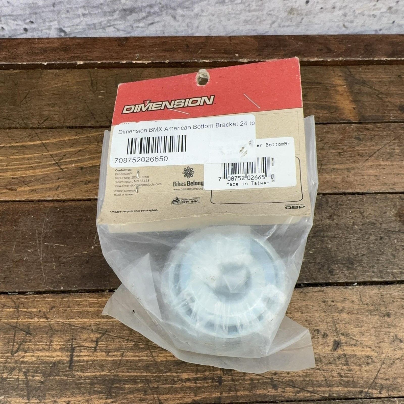 Dimension BMX American Bottom Bracket 24t Silver Steel Bearing Set BMX Bike